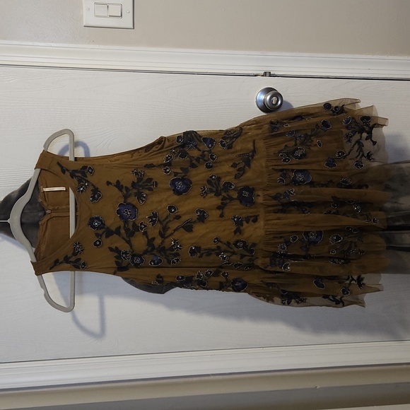 Free People Women's Blue and Green Dress - Picture 1 of 3